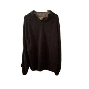 Wilke Rodriguez Men's XL 1/4 Zip Sweater Pullover Navy Blue Collared